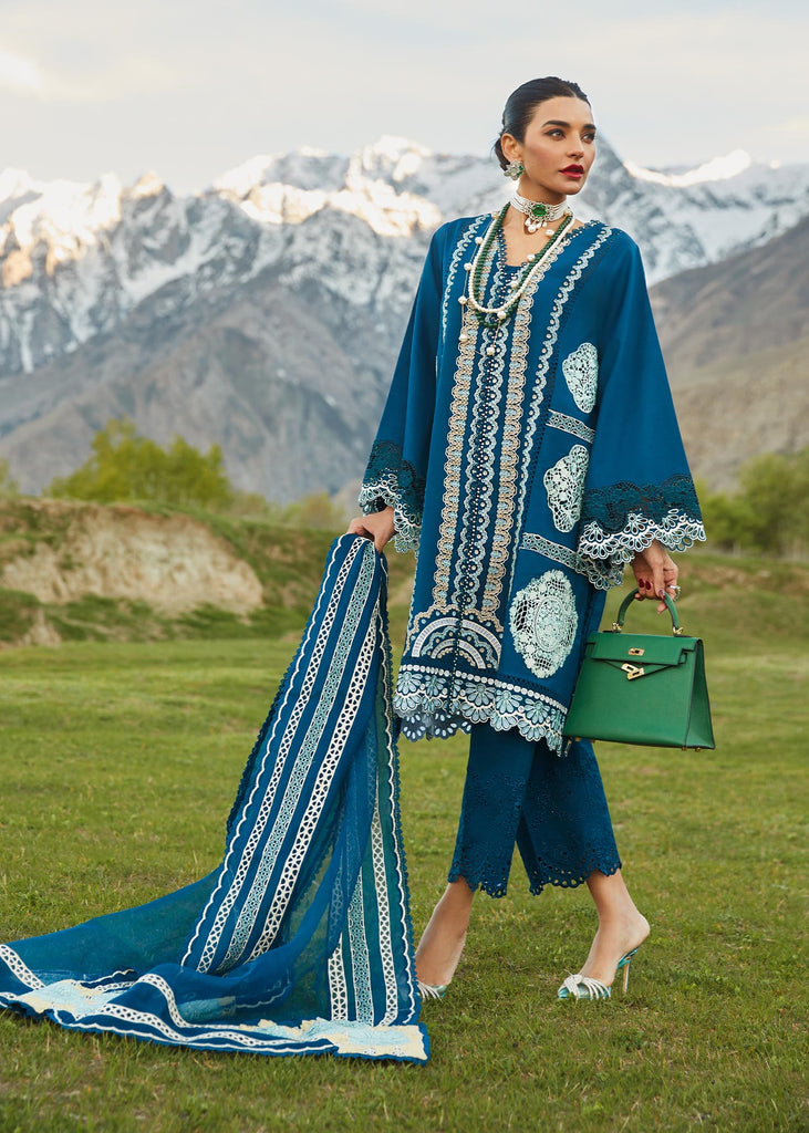 Crimson X Saira Shakira Luxury Lawn Collection – Medley of Lace - D7 A