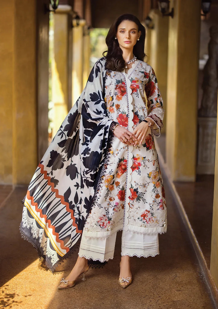 Elaf Chikankari Lawn Collection 2024 – ECT-02A MELROSE