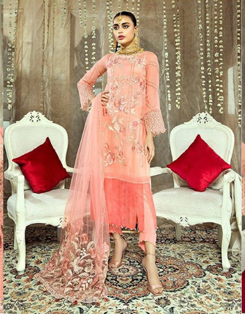 Gul-e-Azal Luxury Chiffon Collection – Blushing Blooms