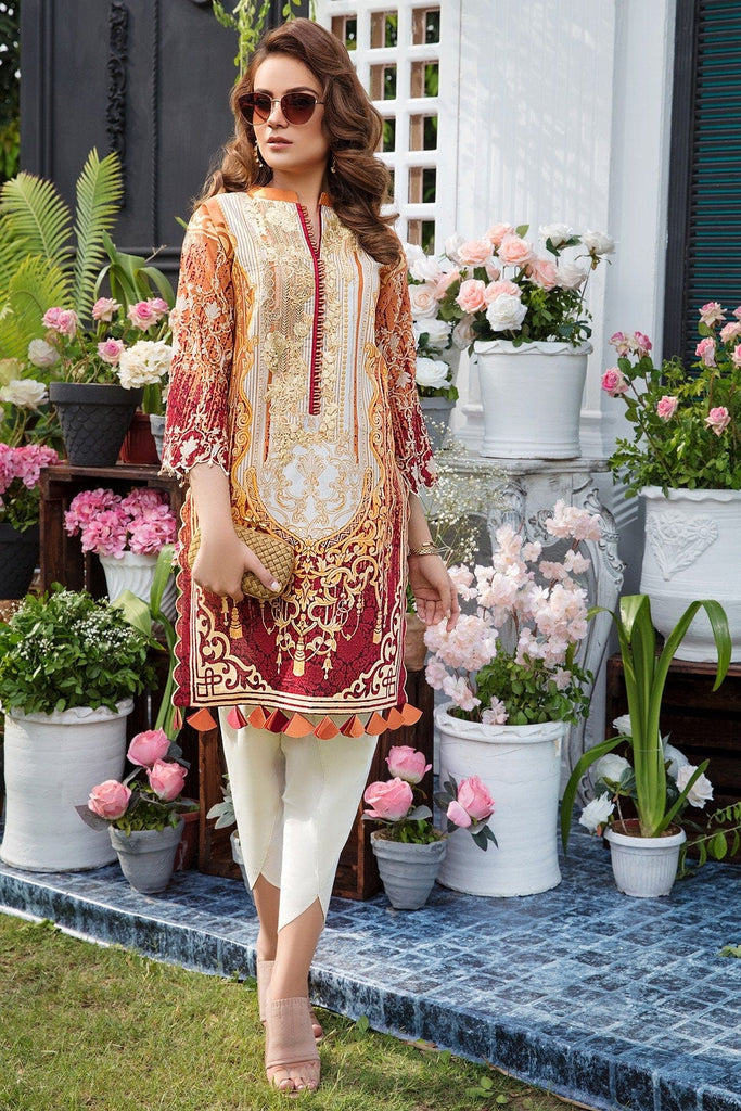 Firdous Solitaire Lawn Classic Kurtis – 19249