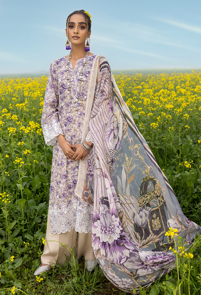 Adan's Libas Sarsoon Lawn Collection – Purple