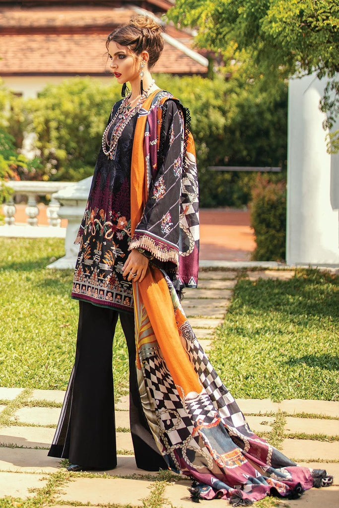 Baroque Luxury Lawn Collection 2020 – Black Treasure