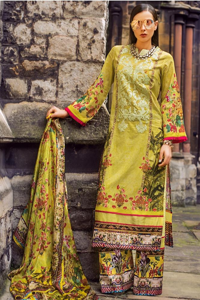 Honey Waqar Luxury Lawn Collection 2019 – Poetic Wanderlust 1A