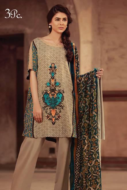 Sana & Samia Embroidered Linen Plachi Collection by Lala – Pistachu - 1A - YourLibaas
 - 1