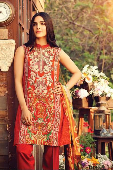 RajBari Embroidered Lawn Collection 2017 – 1B