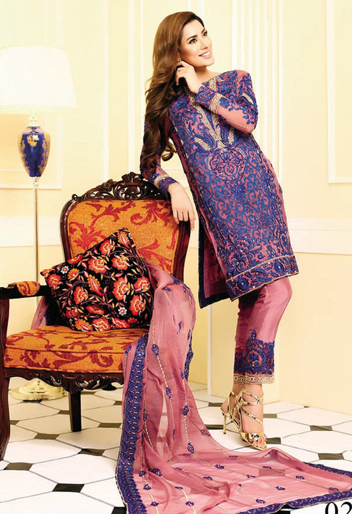 Nomi Ansari Embroidered Chiffon Collection Vol-2 2016 – DN02 - YourLibaas
 - 1