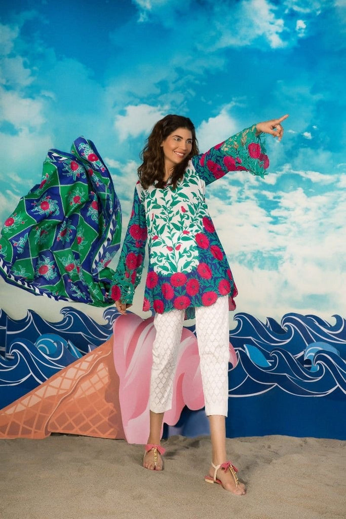 Sana Safinaz Muzlin Lawn Collection 2017 – 22A