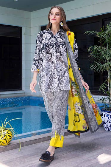 Gul Ahmed 3PC Lawn Printed Suit CL-32469