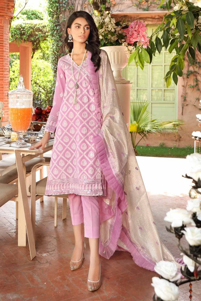 Gul Ahmed Festive Collection – Embroidered Lawn Suit with Jacquard Dupatta FE-12231