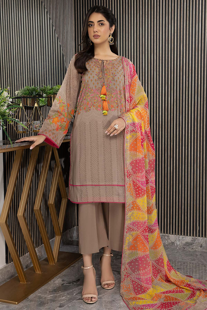 Charizma C-Print Printed Lawn With Chiffon Dupatta – CP23-47