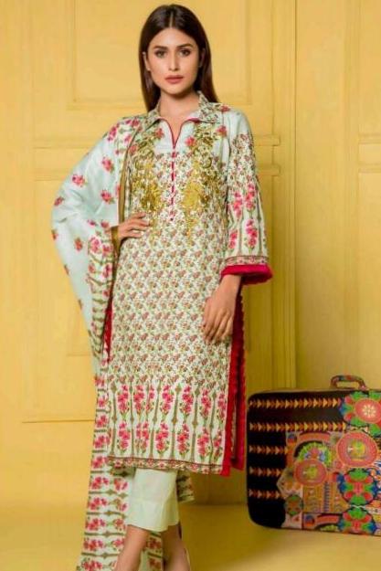 RangReza Designer Embroidered Lawn Collection – 2A