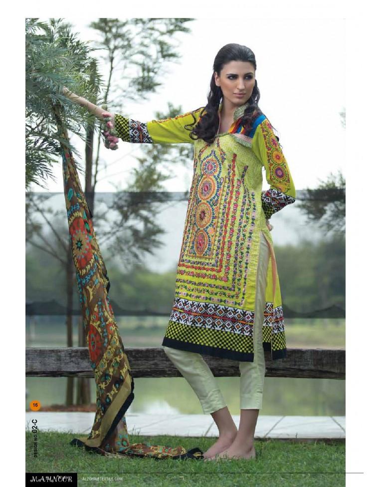 2C - Mahnoor Embroidered Collection 2015 - YourLibaas
 - 1
