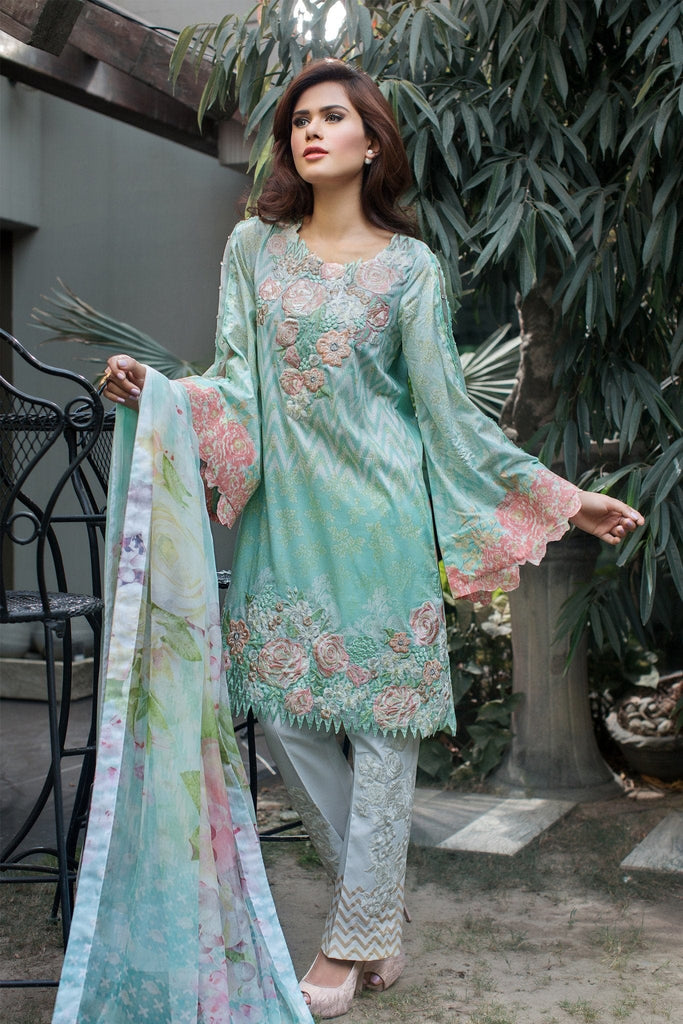 Rungrez Festive Lawn Collection 2016 – Victorian Parlor - YourLibaas
 - 1