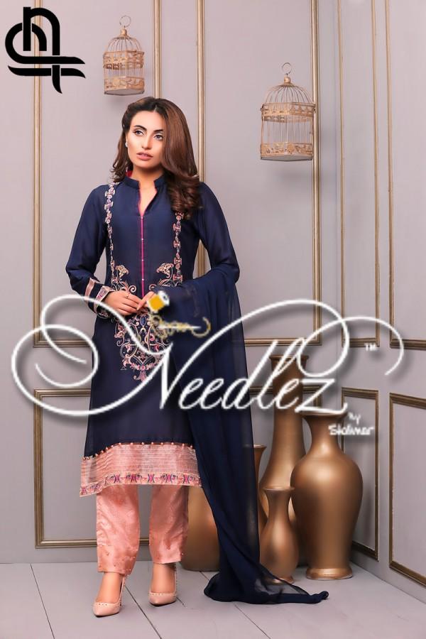 Needlez By Shalimar - Stay Bloom Cotton Net Collection – 002733 A
