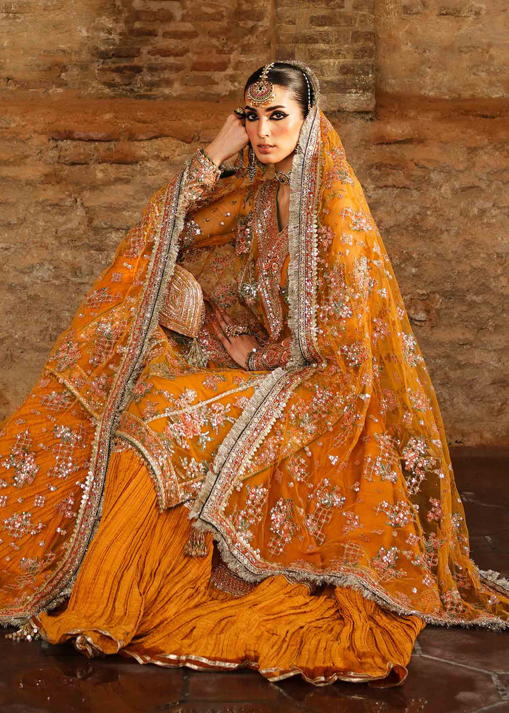 Hussain Rehar Zaib-un-Nisa Luxury Wedding Formals – Saffron