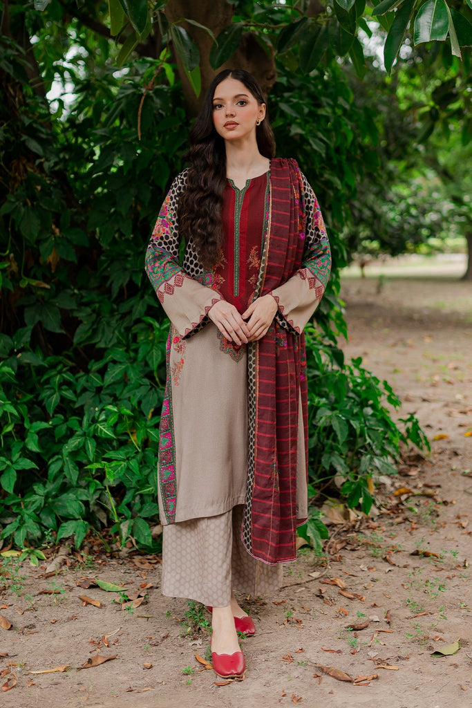 Charizma C-Print Linen Collection with Printed Wool Shawl – CPW-02