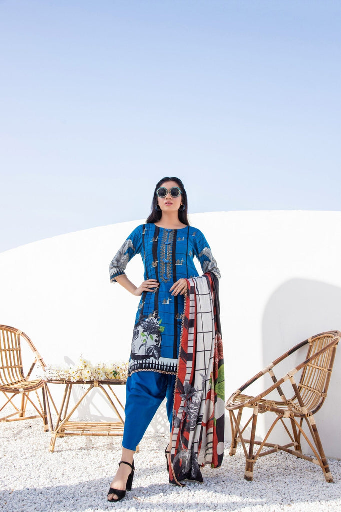 Sahil Festive Embroidered Lawn Collection – SFE-2