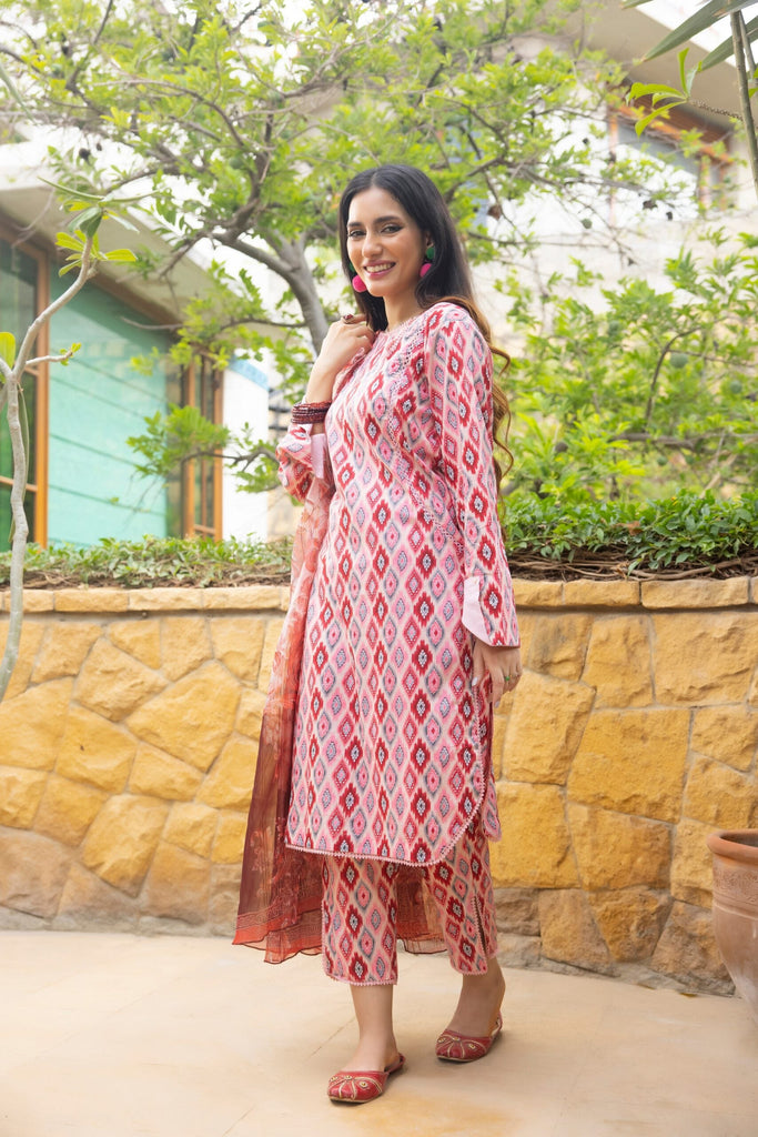 Orchid Printed Lawn Collection with Chiffon Zari Dupatta – OCZ-2