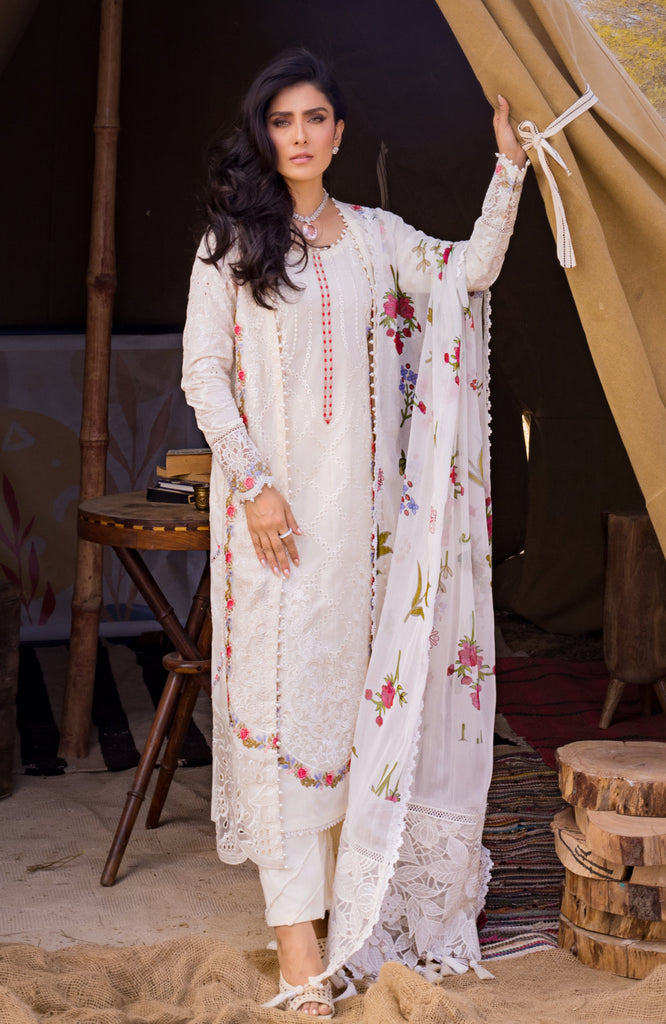 Mahiymaan Eid Edit Lawn Collection – MLL-24-03 Pristine Flair