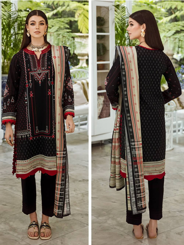 Zellbury Winter Printed Khaddar 3Pc Suit WUW23X30669