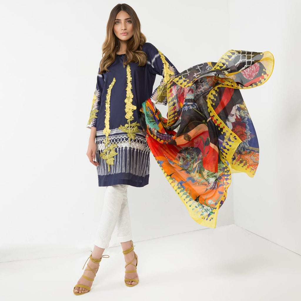 Sana Safinaz Lawn Muzlin 2018 – M32A