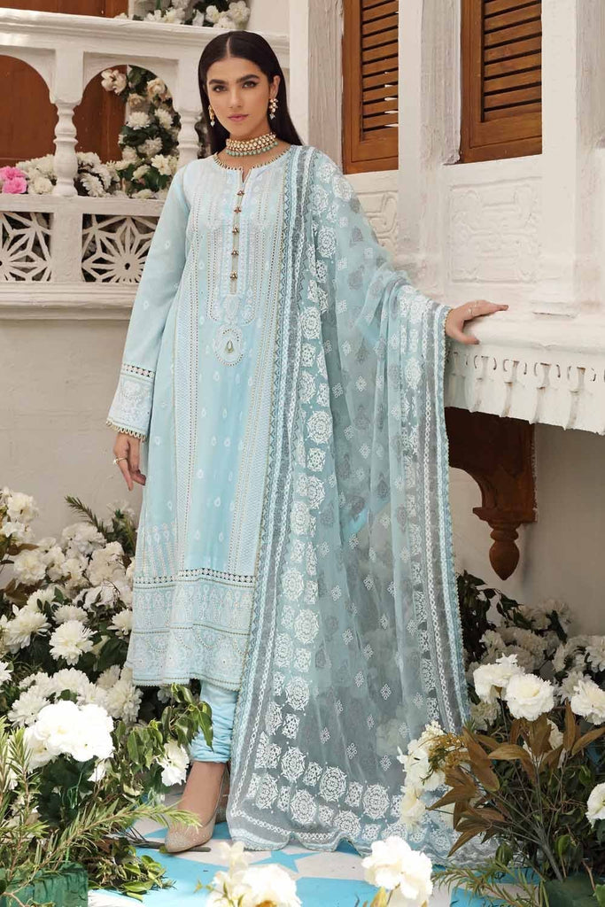 Gul Ahmed Festive Collection – Embroidered Lawn Suit with Gold Gold Printed Bamber Dupatta FE-12121