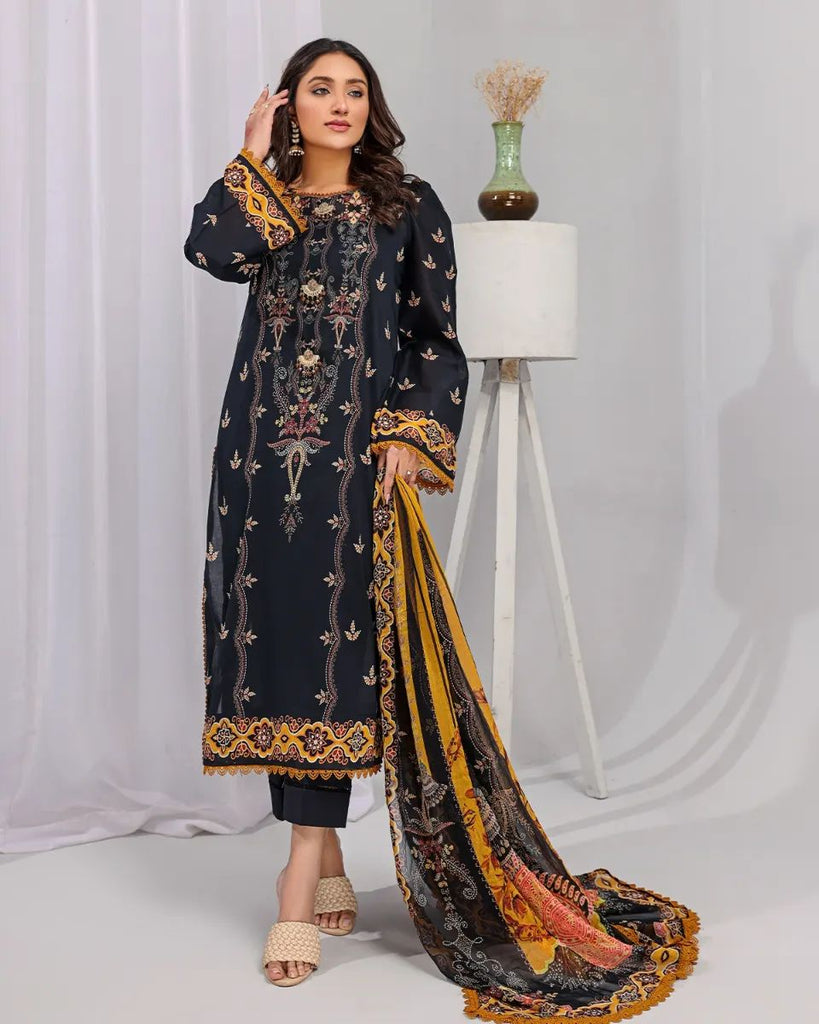 Lala Emrose Lawn Collection – Midnight Noir