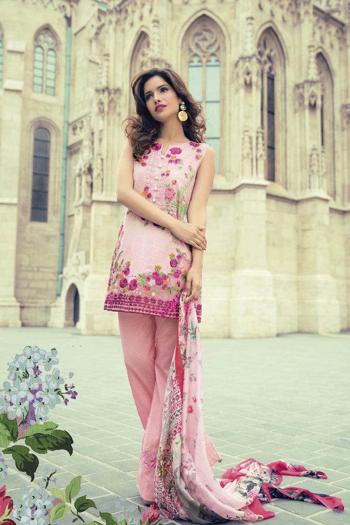 Mina Hasan Embroidered Lawn 2017 – 3B
