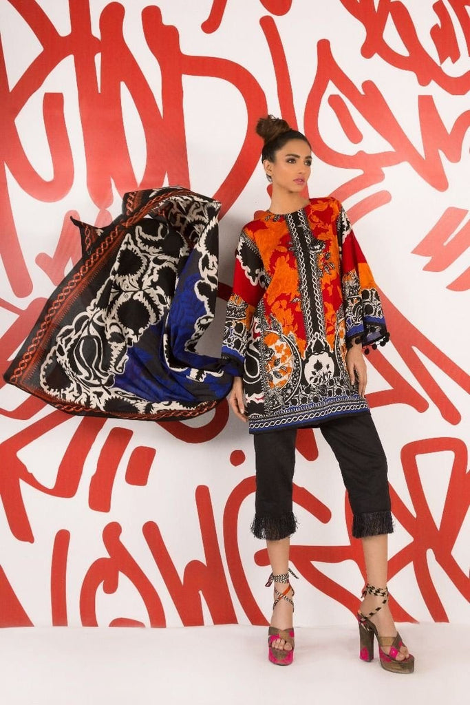 Sana Safinaz Muzlin Lawn Collection 2017 – 4B