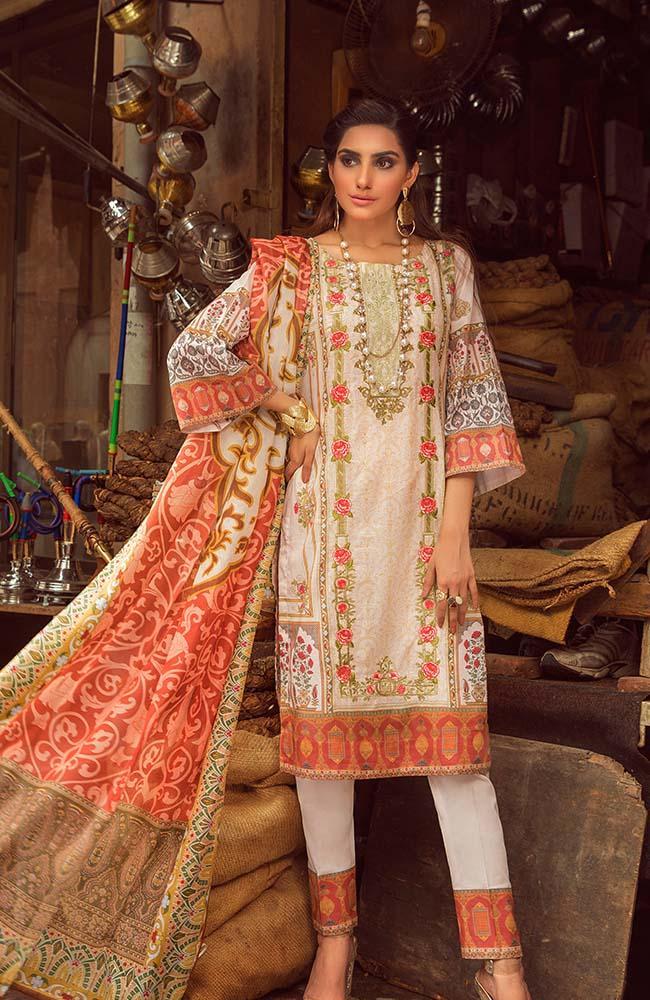 Rung by Al Zohaib Embroidered Lawn Collection 2020 – RNE20-04B