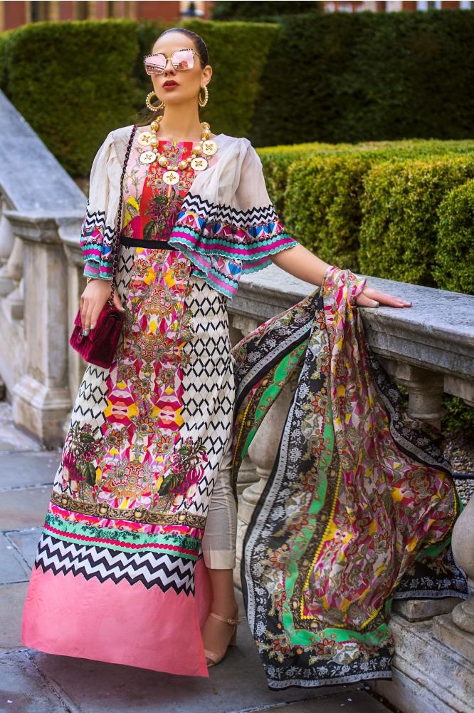 Honey Waqar Luxury Lawn Collection 2019 – Caressing Sun 4B