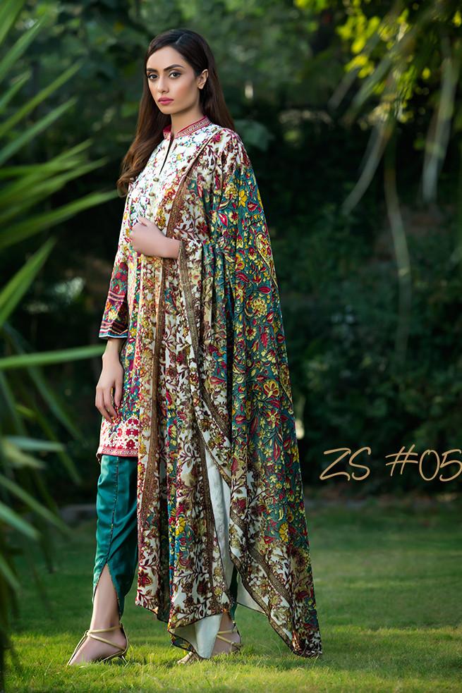 Saira Hassan Velvet Embroidered Dupatta Collection – SH05 - YourLibaas
 - 1