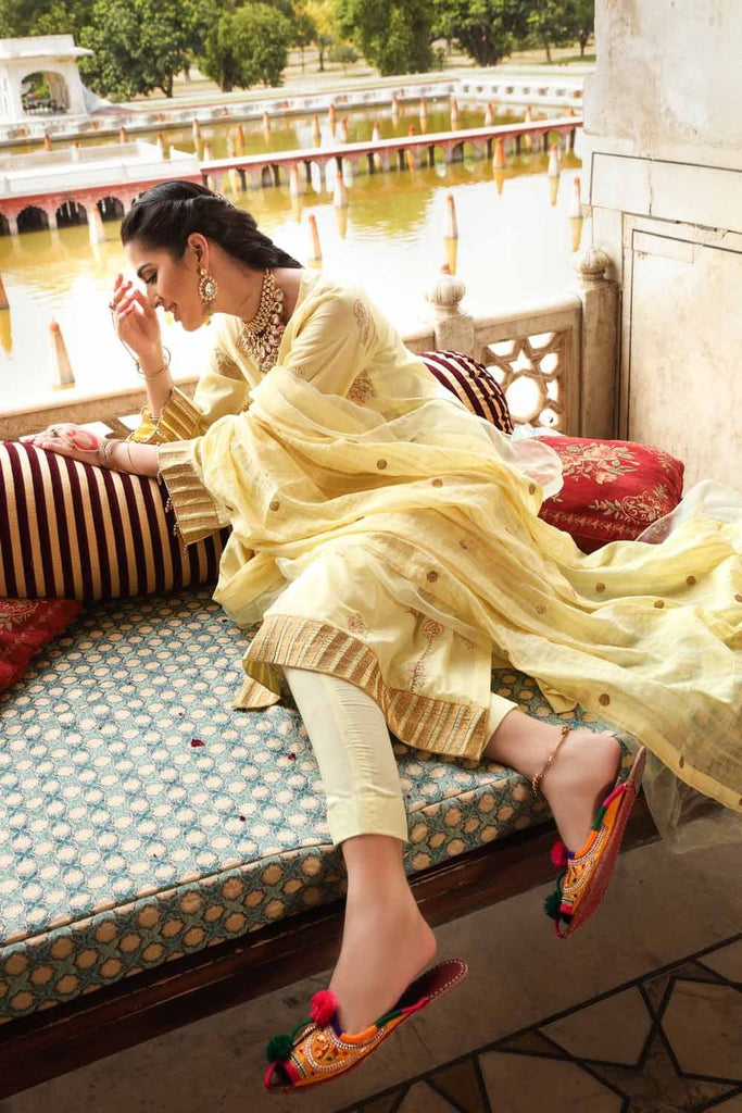 Gul Ahmed Festive Collection – Embroidered Lawn Suit with Yarn Dyed Dupatta FE-12045