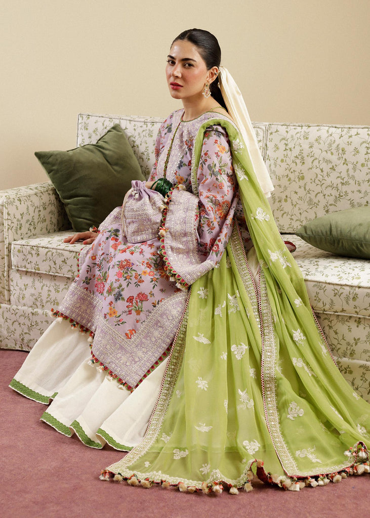 Hussain Rehar Luxury Lawn Festive Collection – Lilac