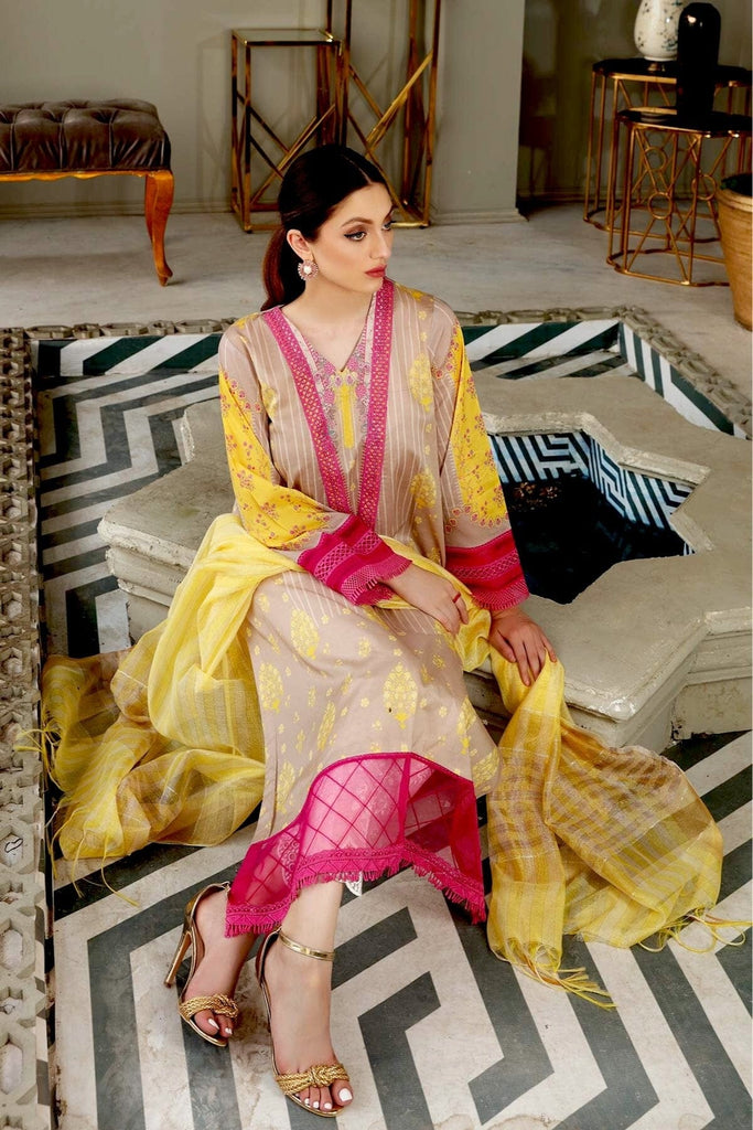 Charizma Belle Chapter 2 – 2 Pc Lawn With Loom Weave Dupatta - CB-01