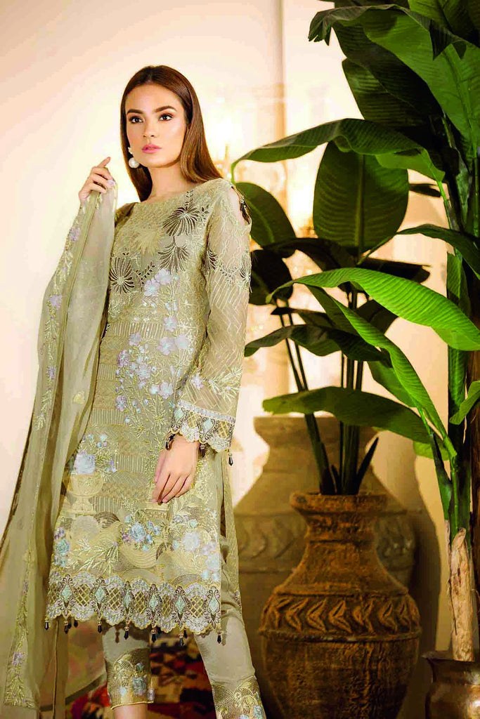 Ramsha Chevron Chiffon Collection 2019 – A-109