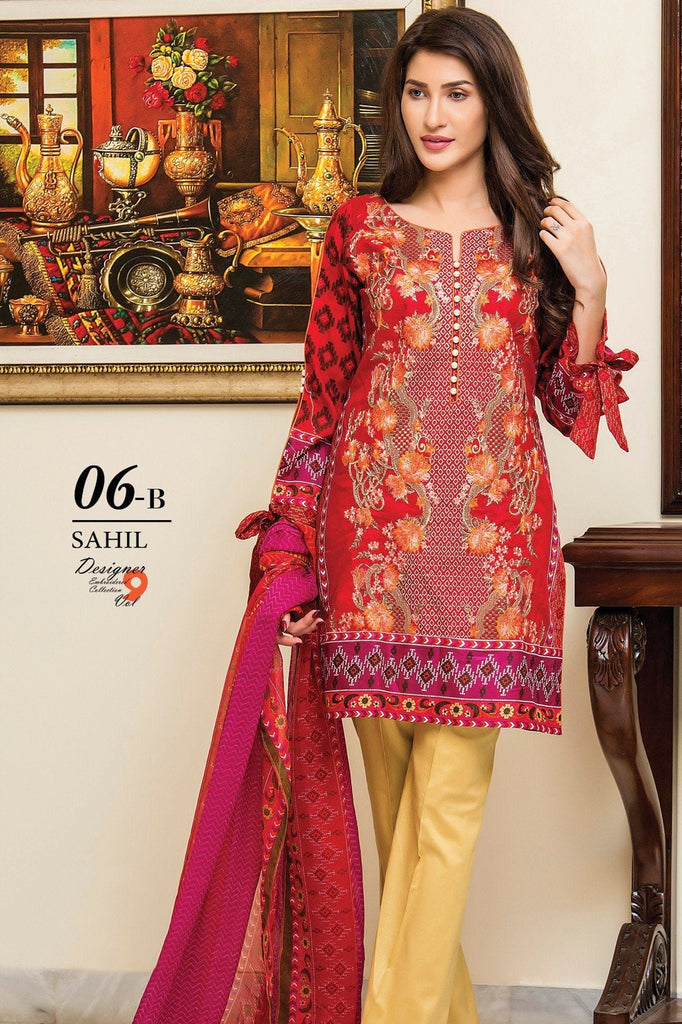 Sahil Designer Embroidered Lawn Collection Vol-9 – 6B