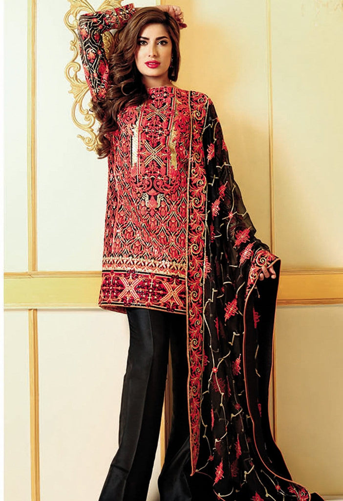 Nomi Ansari Embroidered Chiffon Collection Vol-2 2016 – DN07 - YourLibaas
 - 1