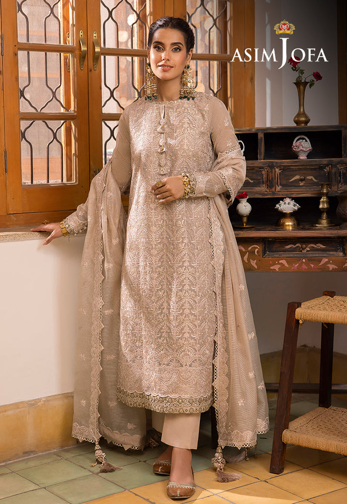 Asim Jofa Shadow Work Lawn Silk Collection – AJSW-21