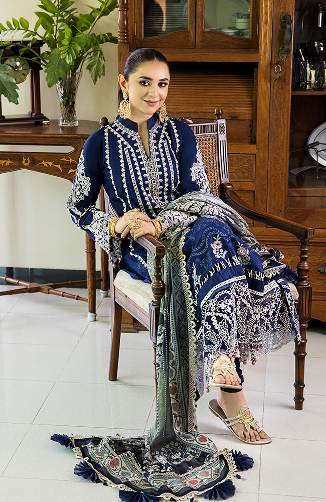 Mahiymaan Luxury Lawn Eid Edition – MLL-23-08