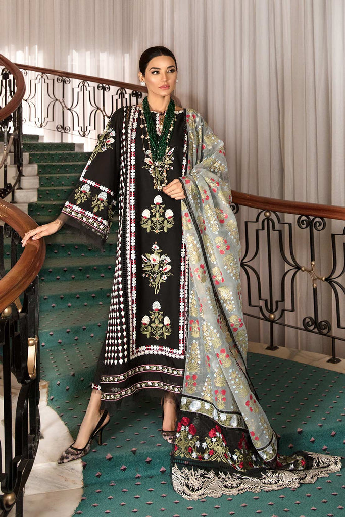 Crimson by Saira Shakira Luxury Lawn Collection 2021 – D8-B - Samarkand - Ebony