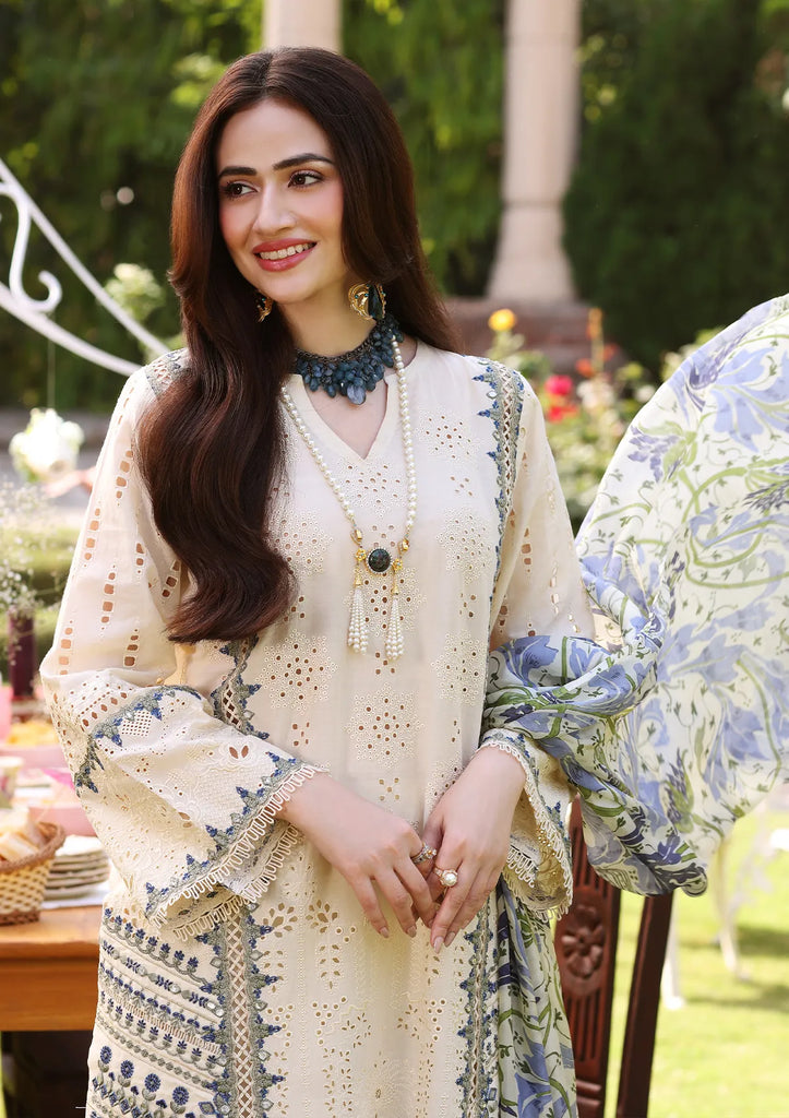 Elaf Festive Chikankari Lawn Collection 2023 Vol II – ECF-07 DAISY