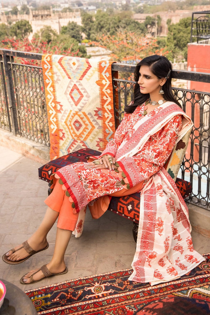 Gul Ahmed Lahore Lawn Collection 2021 – 3PC Neon Printed Lawn Suit CL-12023