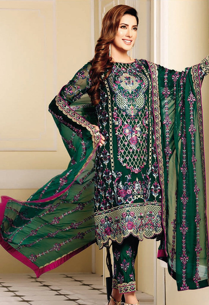 Nomi Ansari Embroidered Chiffon Collection Vol-2 2016 – DN09 - YourLibaas
 - 1