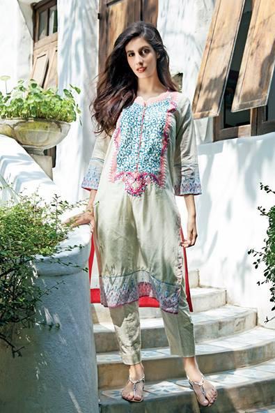 Zanisha Embroidered Kurti 2016 – 9B - YourLibaas
 - 1