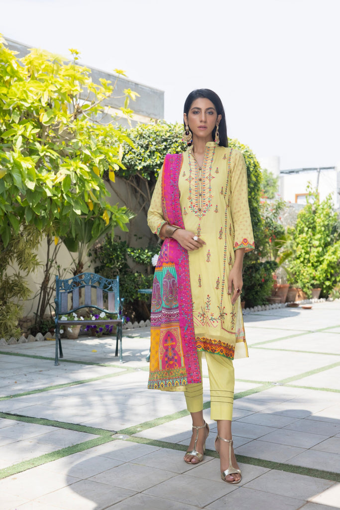 Salina Printed Lawn Collection with Cutwork Dupatta – SCWV3-9