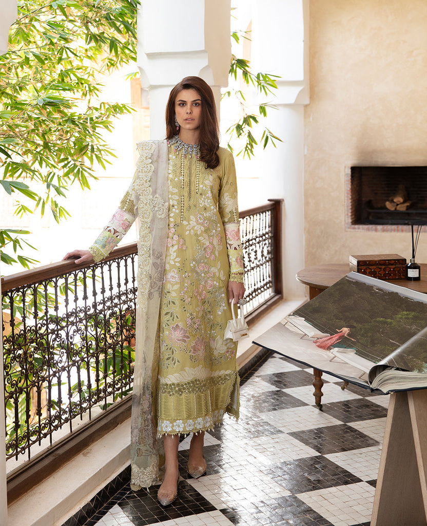 Republic Womenswear Amaani Luxury Lawn Eid Collection – D7-A - Linaria