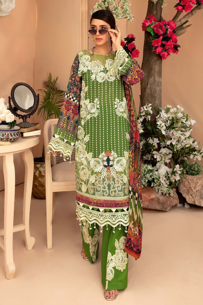 Adan's Libas Charlotte Exclusive Lawn Collection  – Mint Macaroon