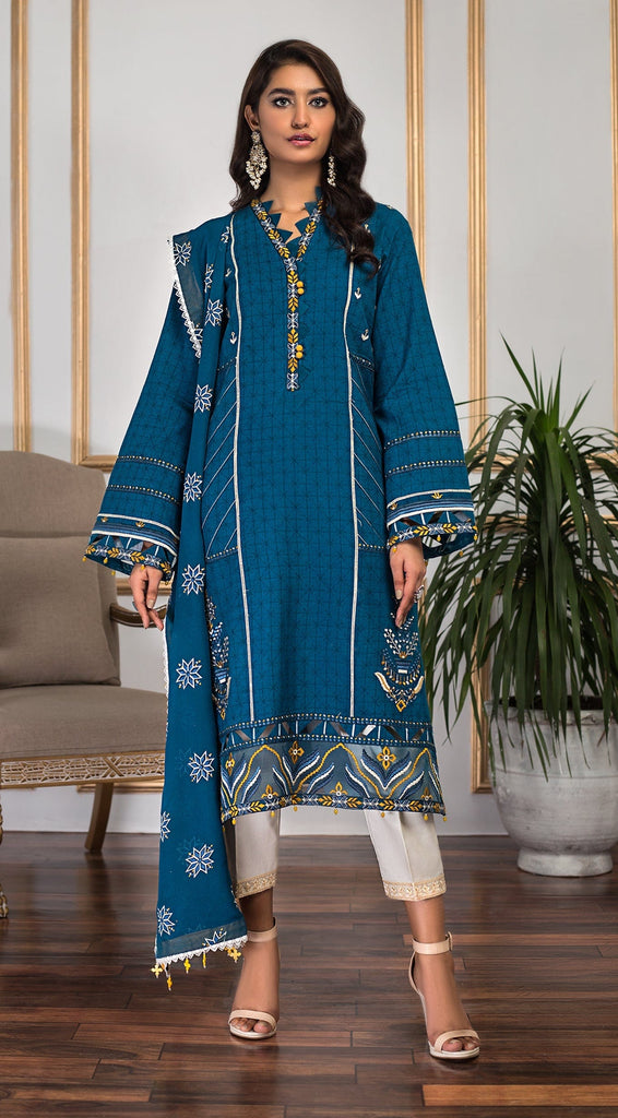 Anaya by Kiran Chaudhry · Ethnicity Lawn Collection 2022 – Azuria