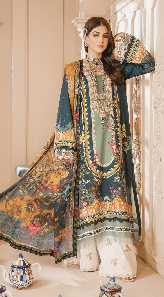 Anaya by Kiran Chaudhry · Noor Bano Cambric Collection 2021 – Shahzeen